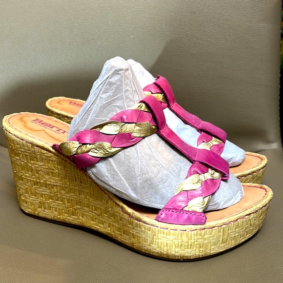 New soft leather Born wedges, Sz 9 - Picture 2 of 10